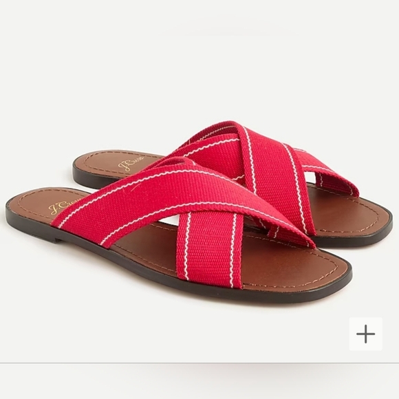 J. Crew Flat Sandals With Woven Straps - Picture 1 of 7